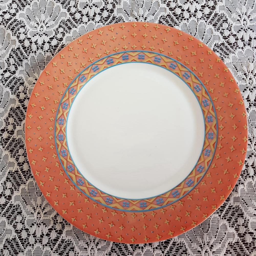 5pc Vintage French Arcopal Glass Dessert Plate Set